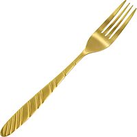 MegaChef La Vague 20 Piece Flatware Utensil Set, Stainless Steel Silverware Metal Service for 4 in Matte Gold