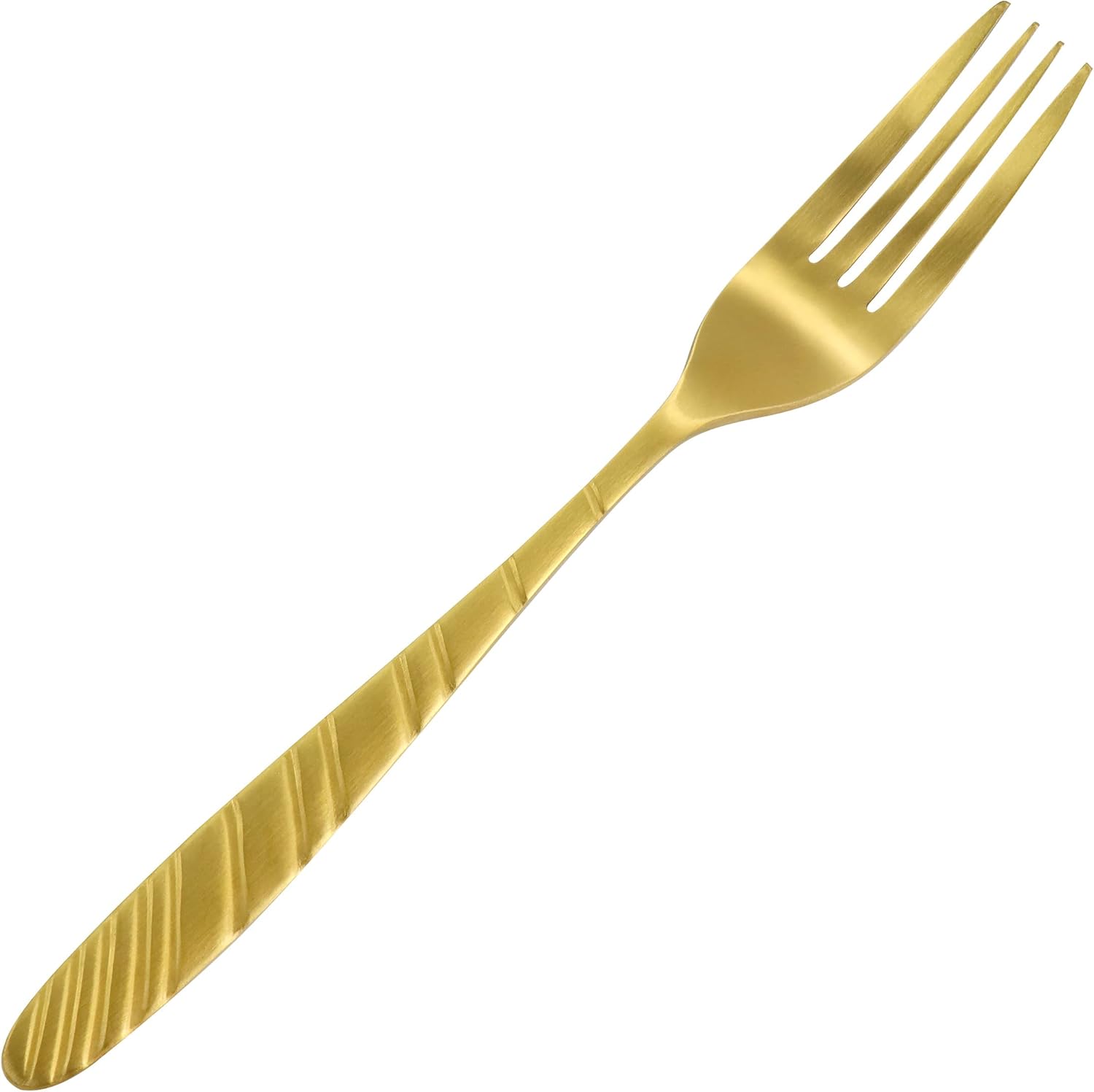 MegaChef La Vague 20 Piece Flatware Utensil Set, Stainless Steel Silverware Metal Service for 4 in Matte Gold