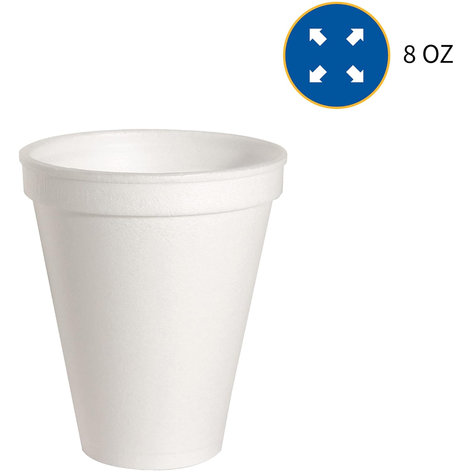 Genuine Joe Hot/Cold Foam Cups, 8 Oz, White - Carton of 1,000 (Model 58550)