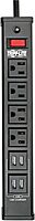 Tripp Lite 4 Outlet Surge Protector Power Strip, 6ft Cord, 450 Joules, 4 USB Charging Ports, Led, 10K Insurance (TLM446USBB), 14.25in. X 4.75in. X 2.00in Black