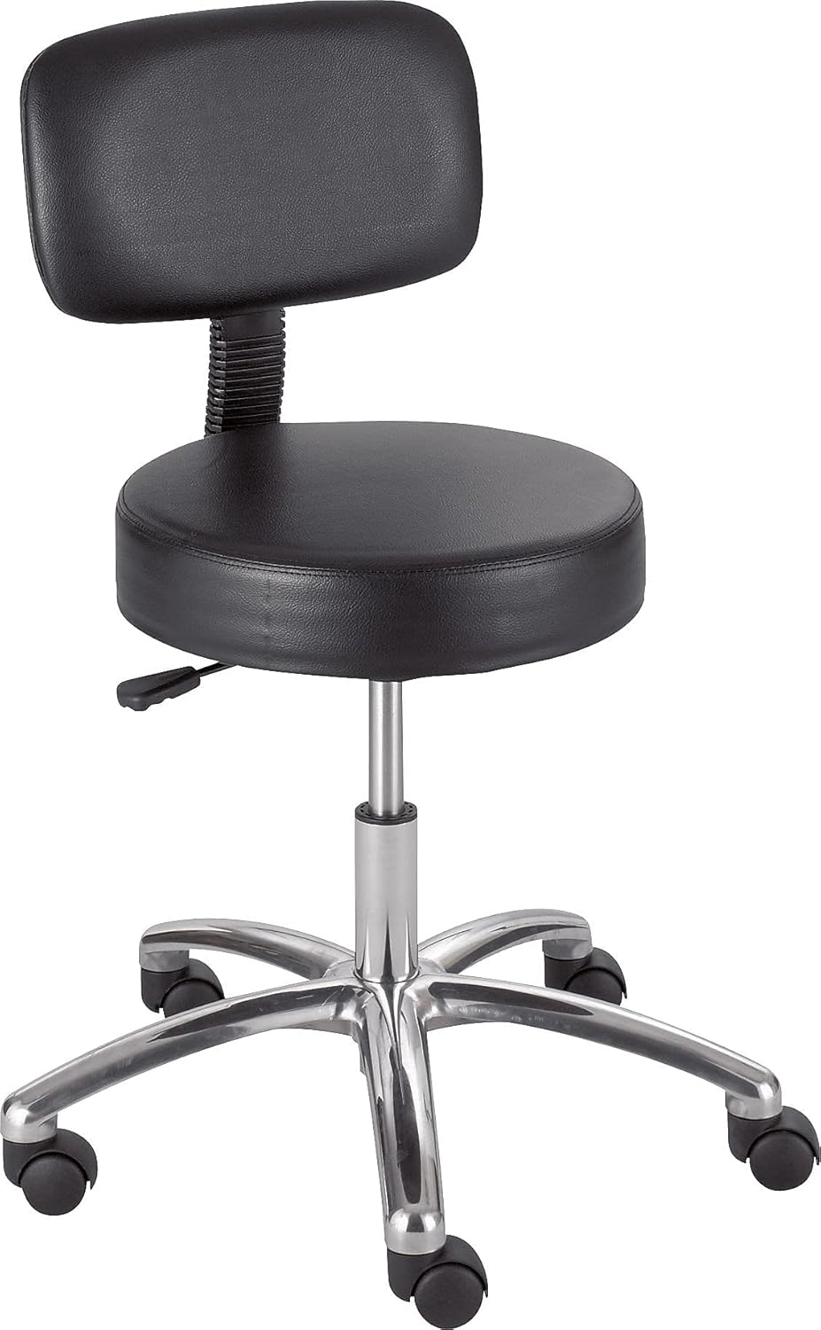 SAFCO Lab Stool with Vinyl Cushioned Seat and Chrome Base