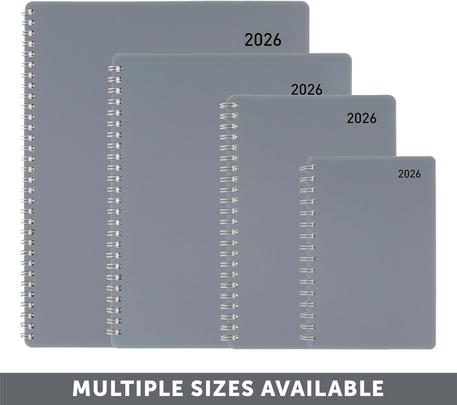 Office Depot Brand Weekly Monthly Appointment Book, 8 1/2" x 11", Silver, January 2026 to December 2026, OD71053026