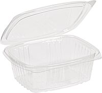 STALKMARKET Jaya Compostable Clear PLA Hinged Rectangular Deli Containers