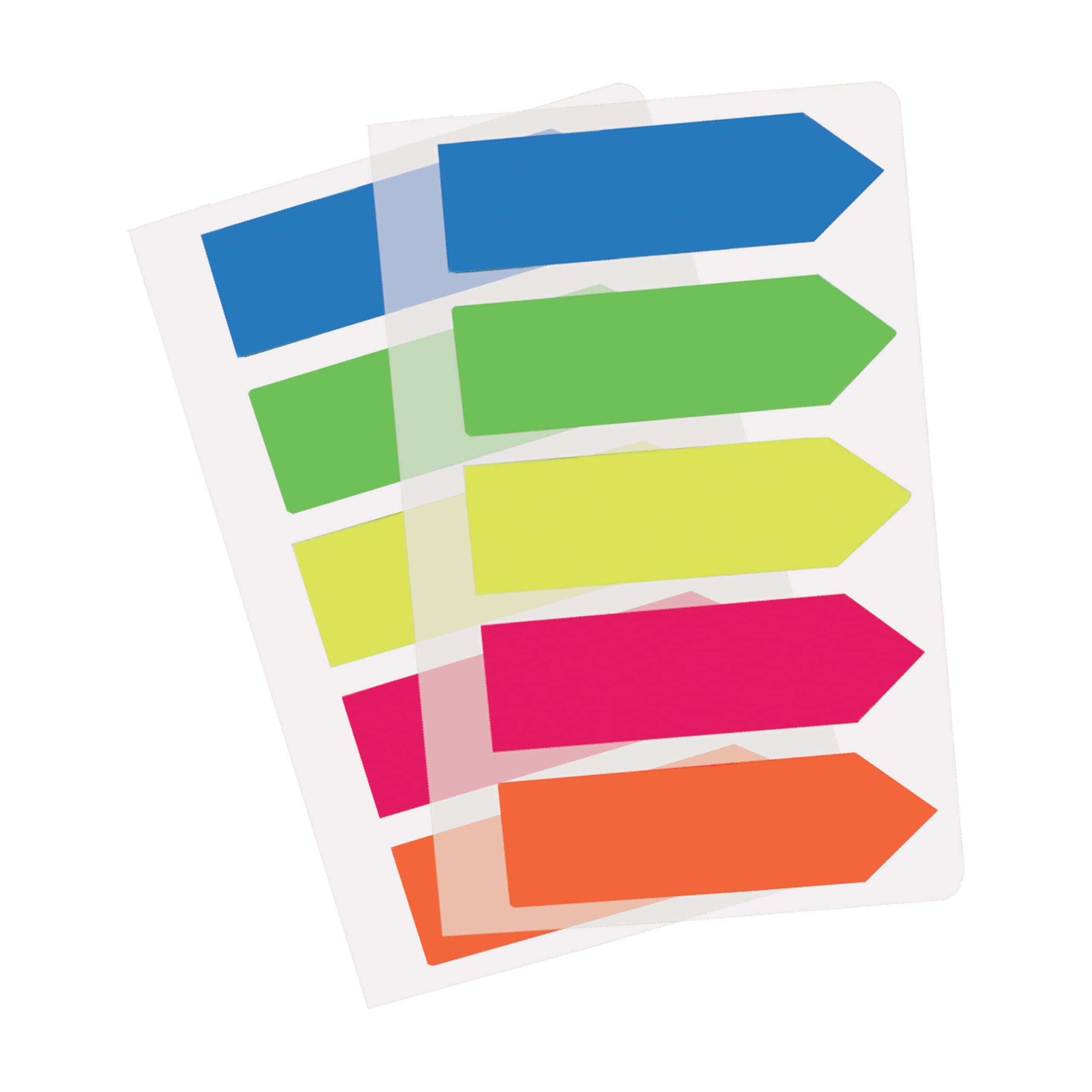 Redi-Tag 5-Color Arrow Flags in Handy Clip-On Holder, 125 Flags per Pack
