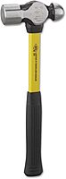 NUPLA Classic Ball Pein Hammer, Fiberglass Handle, 14 in, Carbon Steel 32 oz Head