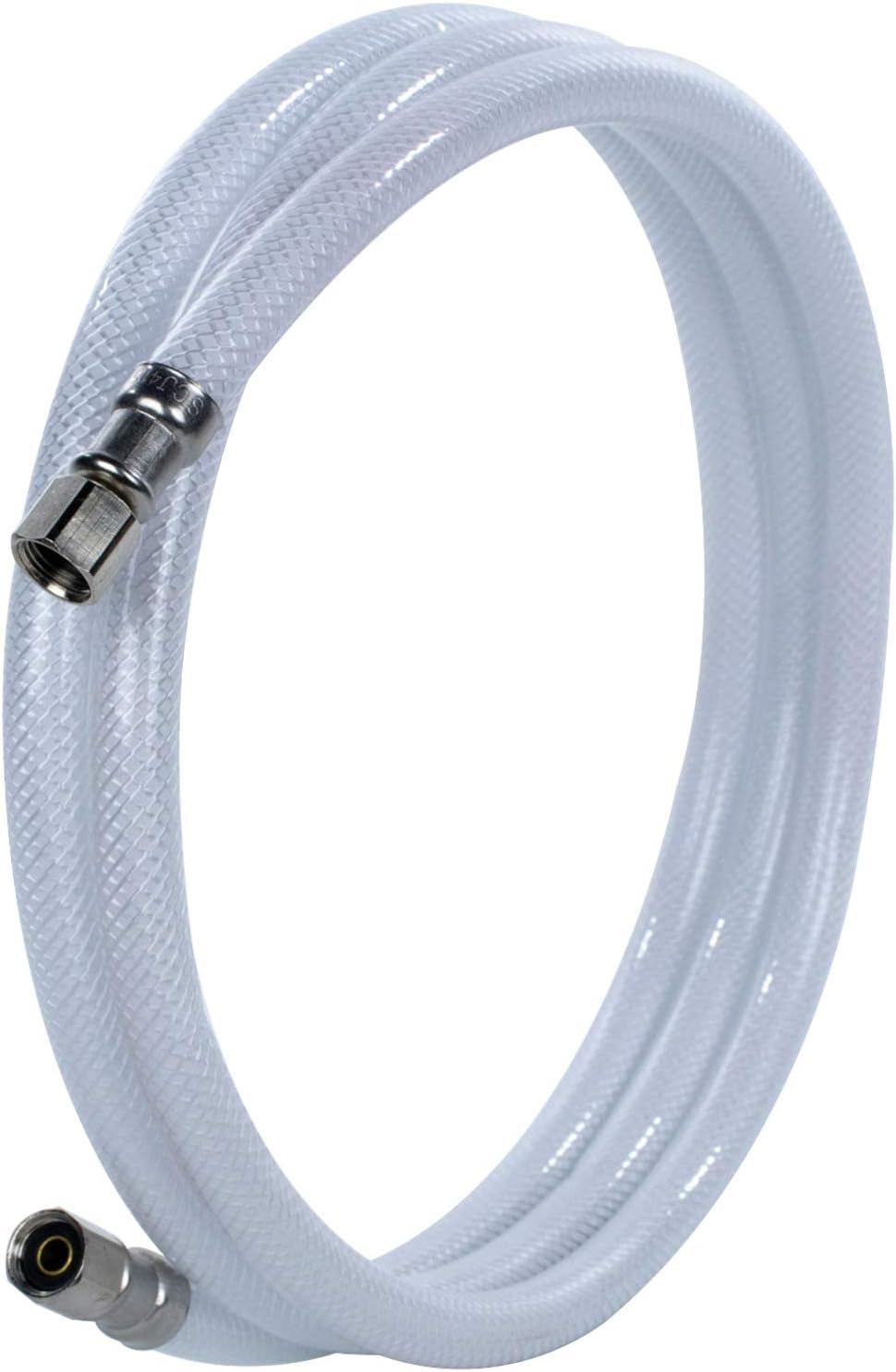 Certified Appliance Accessories Ice Maker Water Line, 6 ft, 1/4in Compression, Polyester-Reinforced PVC, White