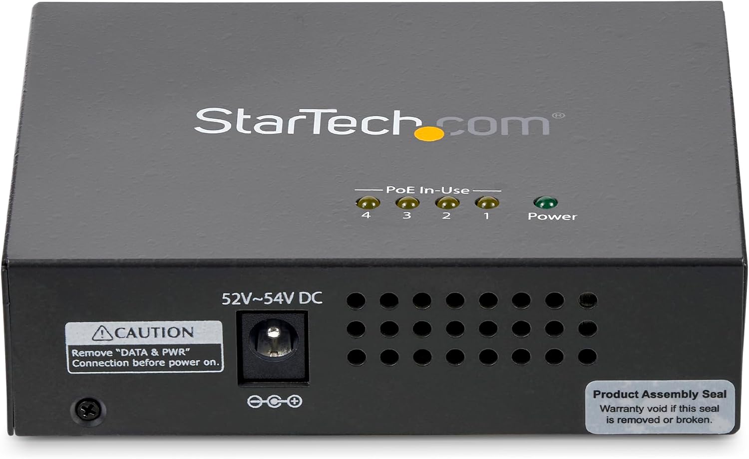 StarTech.com 4 Port Gigabit Midspan - PoE+ Injector - 802.3at and 802.3af - Wall-mountable Power over Ethernet Midspan