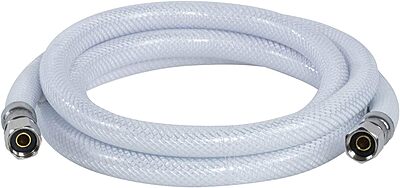 Certified Appliance Accessories Ice Maker Water Line, 6 ft, 1/4in Compression, Polyester-Reinforced PVC, White