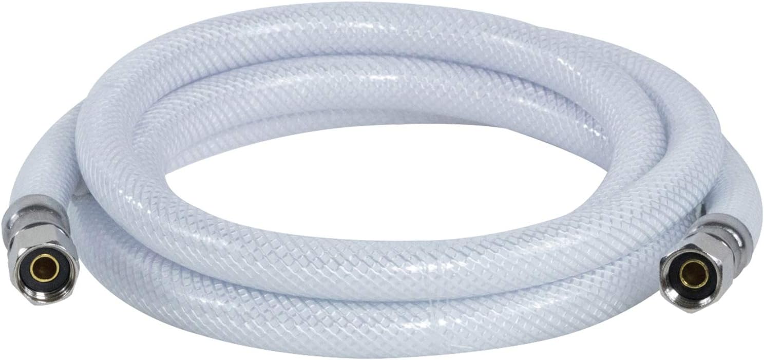 Certified Appliance Accessories Ice Maker Water Line, 6 ft, 1/4in Compression, Polyester-Reinforced PVC, White