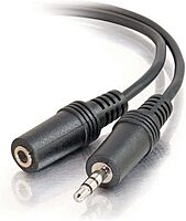 C2G 25ft 3.5mm M/F Stereo Audio Extension Cable - Mini-phone Female Stereo - Mini-phone Male Stereo - 25ft - Black