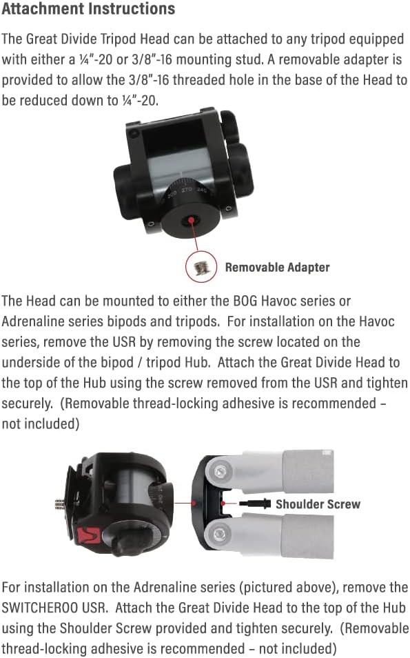 BOG Great Divide Western Tripod with Lightweight Carbon Fiber Construction, Arca-Swiss Compatibility, Retractable Spikes