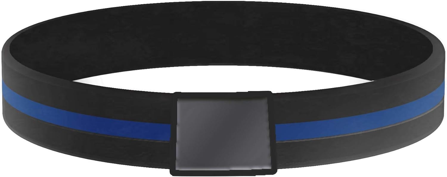 Thin Blue Line USA State Silicone Bracelet