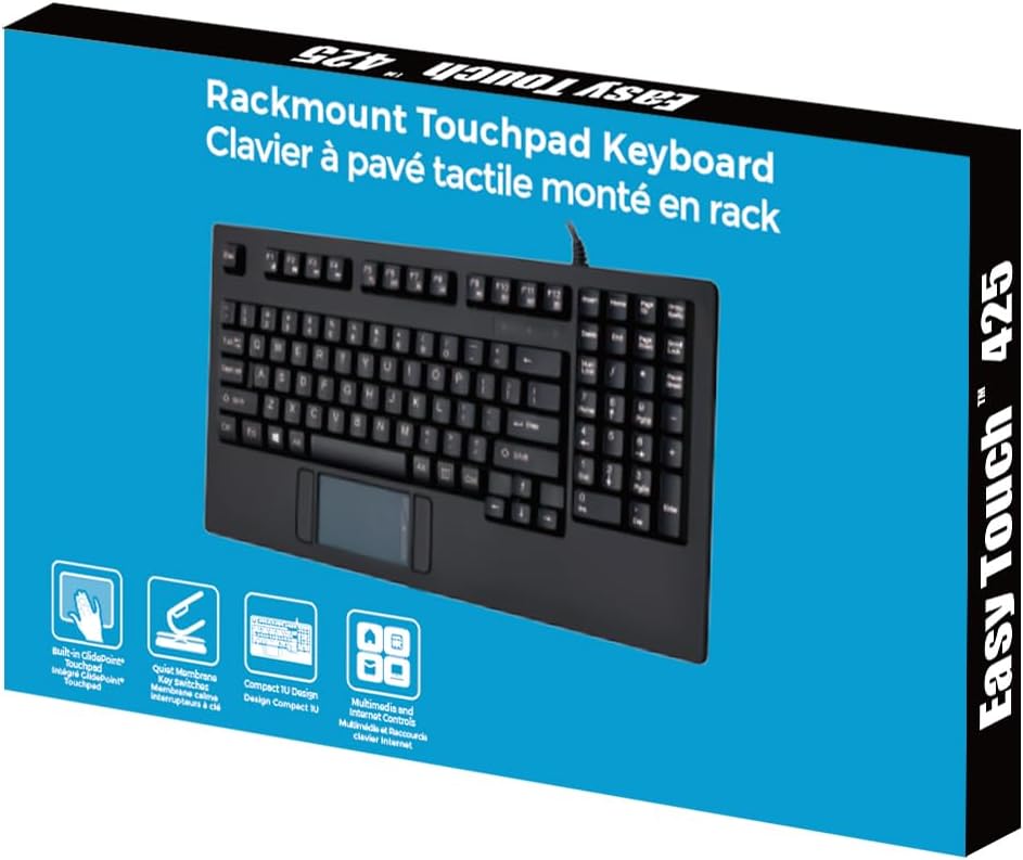 AKB-425UB - Easytouch Rackmount USB Touchpad Keyboard, Black