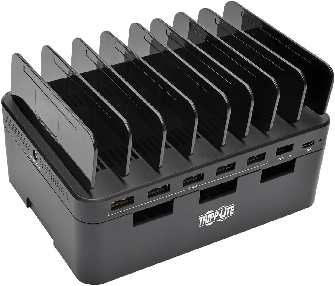 TRIPP LITE USB Charging Station with Storage and Adjustable Brackets
