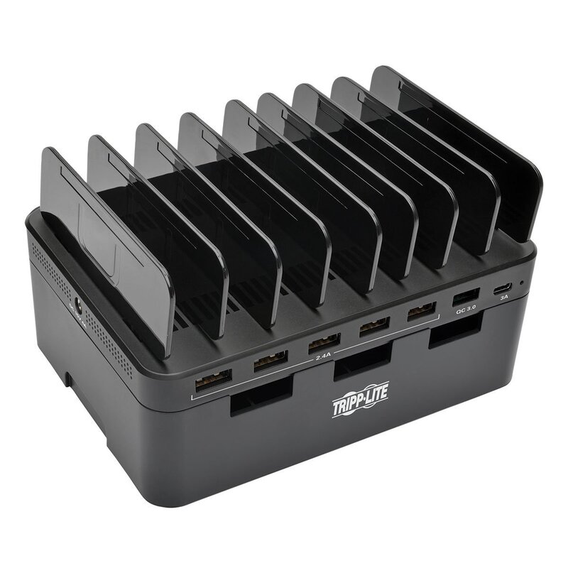 TRIPP LITE USB Charging Station with Storage and Adjustable Brackets