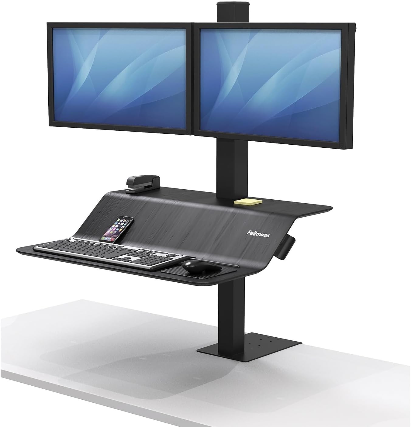 Lotus Ve Sit-Stand Workstation - Dual, 29" X 28.5" X 42.5", Black