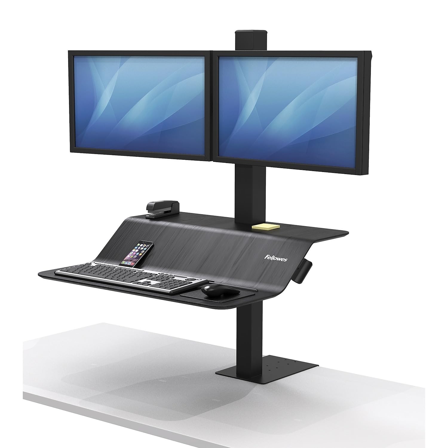 Lotus Ve Sit-Stand Workstation - Dual, 29" X 28.5" X 42.5", Black
