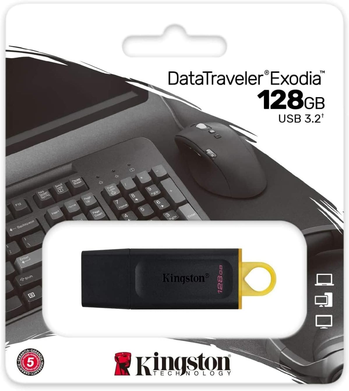 Kingston DataTraveler Exodia 128GB USB 3.2 Flash Drive DTX/128GB,Black