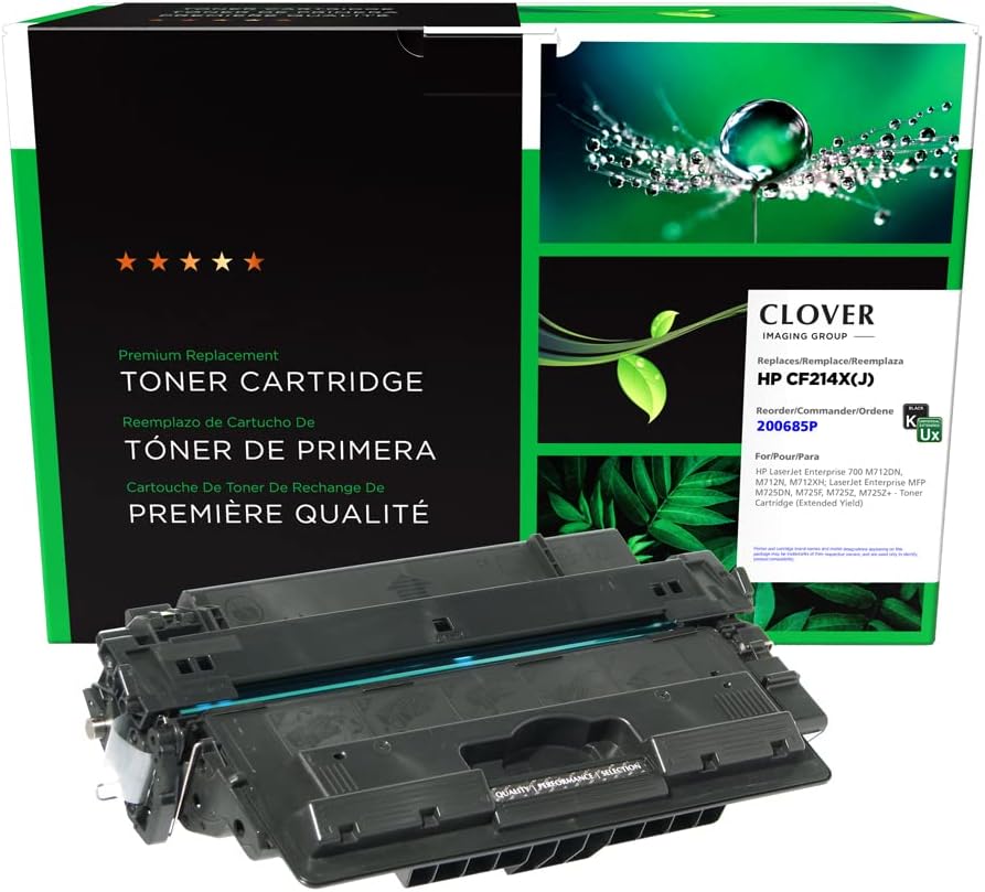 Clover Remanufactured Toner Cartridge Replacement for HP CF214X | Black | Extended Yield