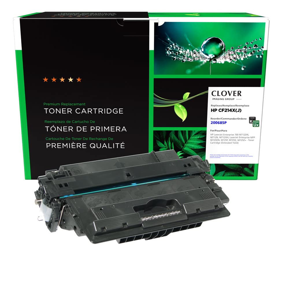 Clover Remanufactured Toner Cartridge Replacement for HP CF214X | Black | Extended Yield