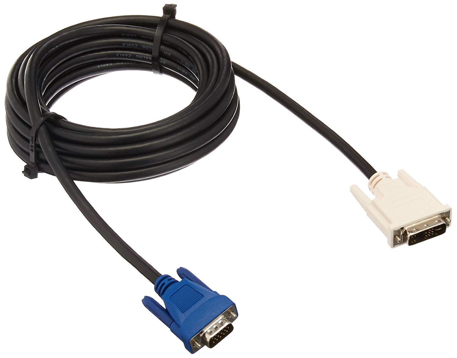 C2G 26955 DVI Male to HD15 VGA Male Video Cable, Black (9.8 Feet, 3 Meters)