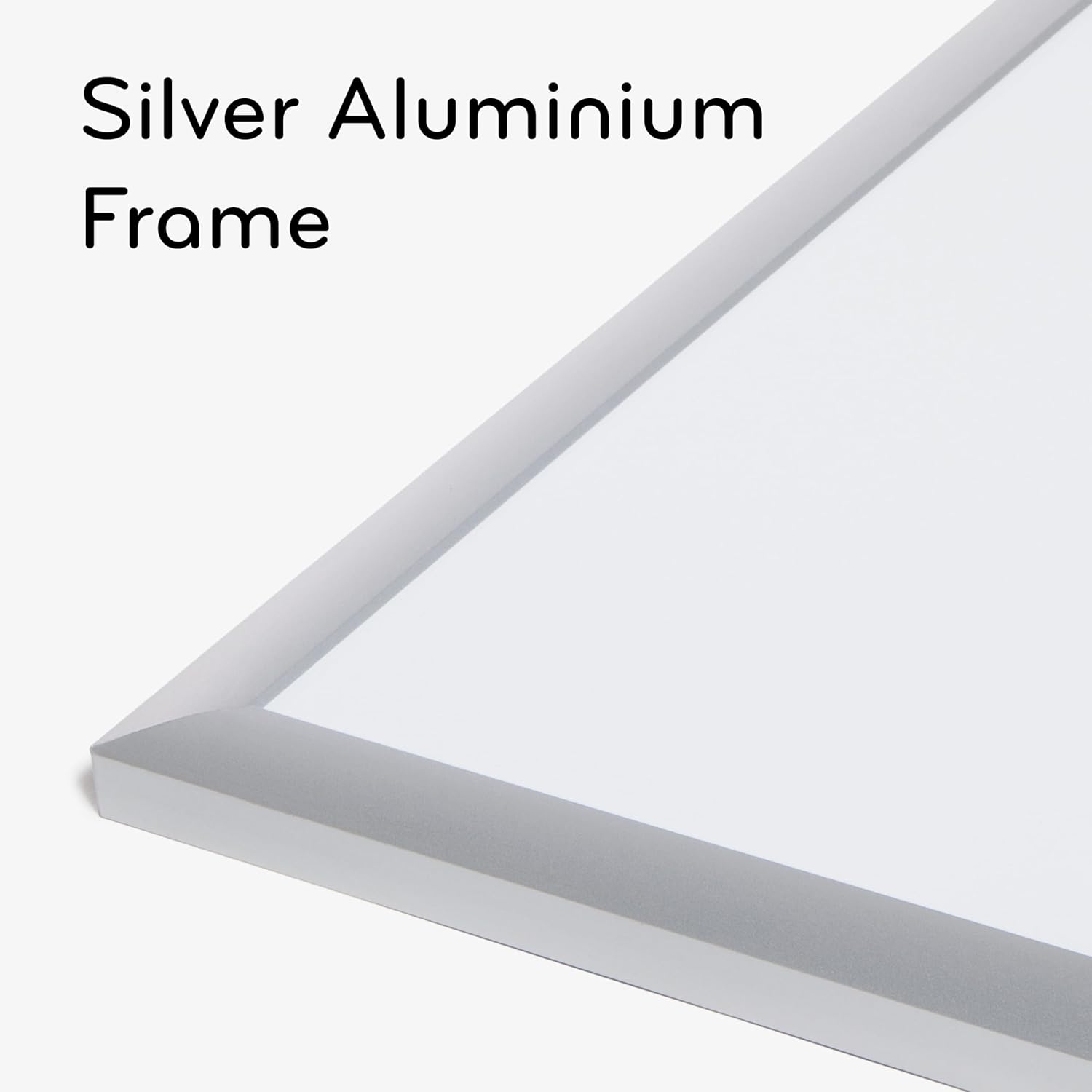 U BRANDS Melamine Non-Magnetic Dry-Erase Board, Silver Aluminum Frame