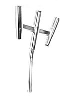 TIGRESS Triple Aluminum Kite Rod Holder - Polished