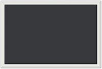 Magnetic Chalkboard with Decor Frame 30 x 20 Black Surface White Wood Frame