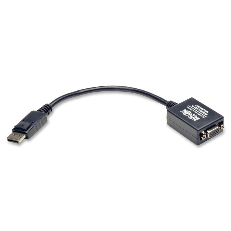 Tripp Lite DisplayPort to VGA Video Adapter, DP to VGA Video Converter, Active Display Adapter (M/F), 6 in. (P134-06N-VGA)