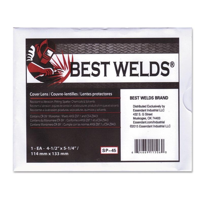 BEST WELDS 901-SP-45 - Cover Lens, 5-1/4" x 4-1/2", 2.5mm Thick, 100% CR-39 Plastic