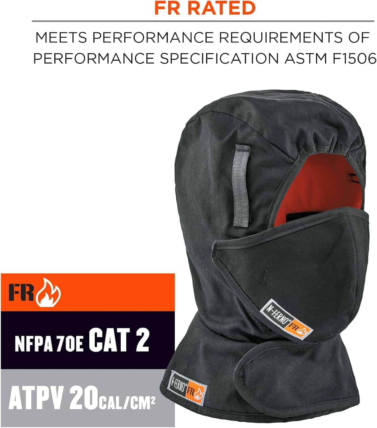 ERGODYNE N-Ferno 2-Layer FR Hard Hat Liner & Mouthpiece