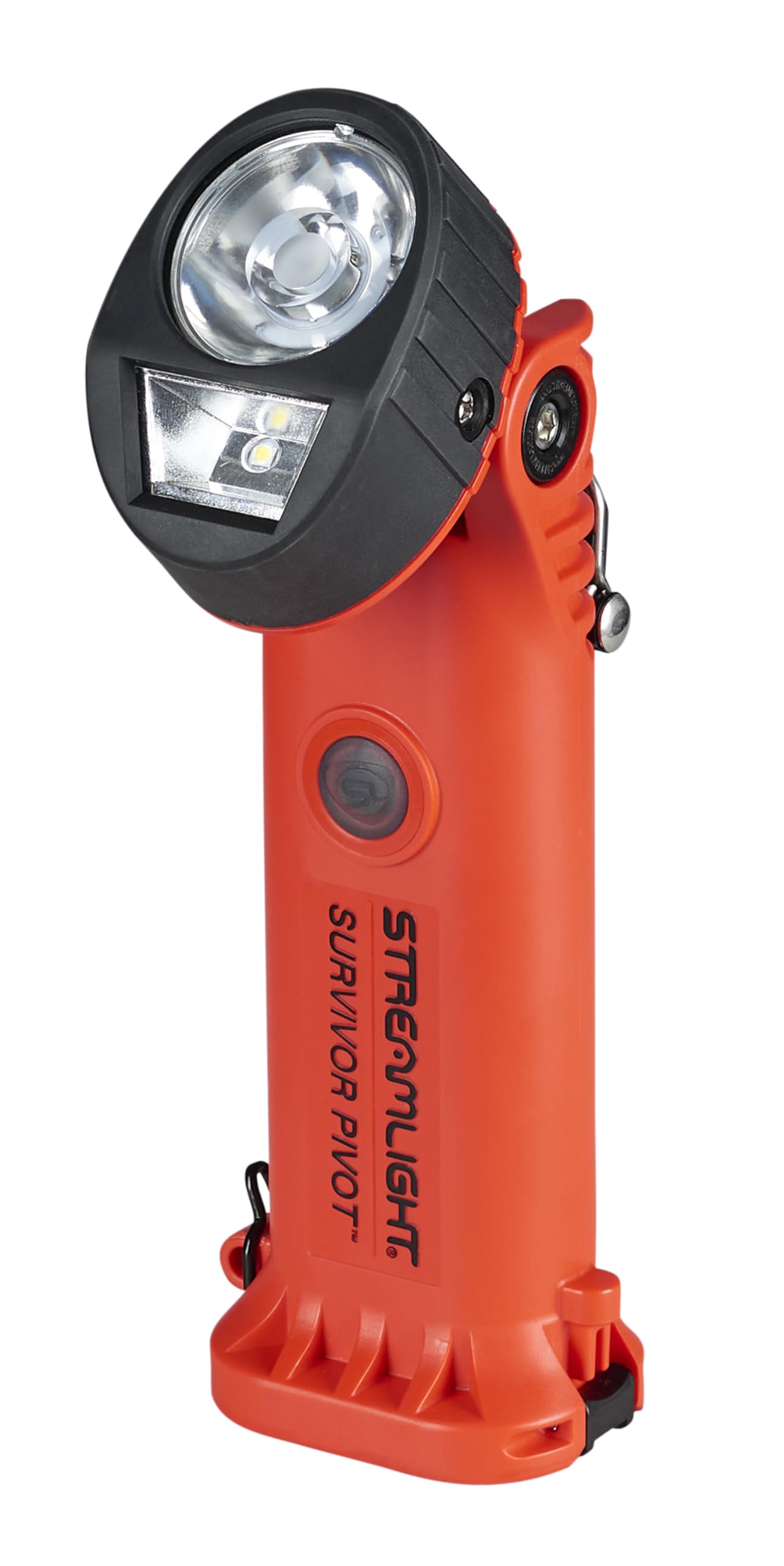 Streamlight 91800 Survivor Pivot 325-Lumen Right Angle Articulating Dual Beam Flashlight with Alkaline Batteries and Clip