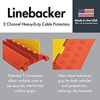 Checkers 2 Channel Industrial Drive Over Cable Protector for 3.25" Lines