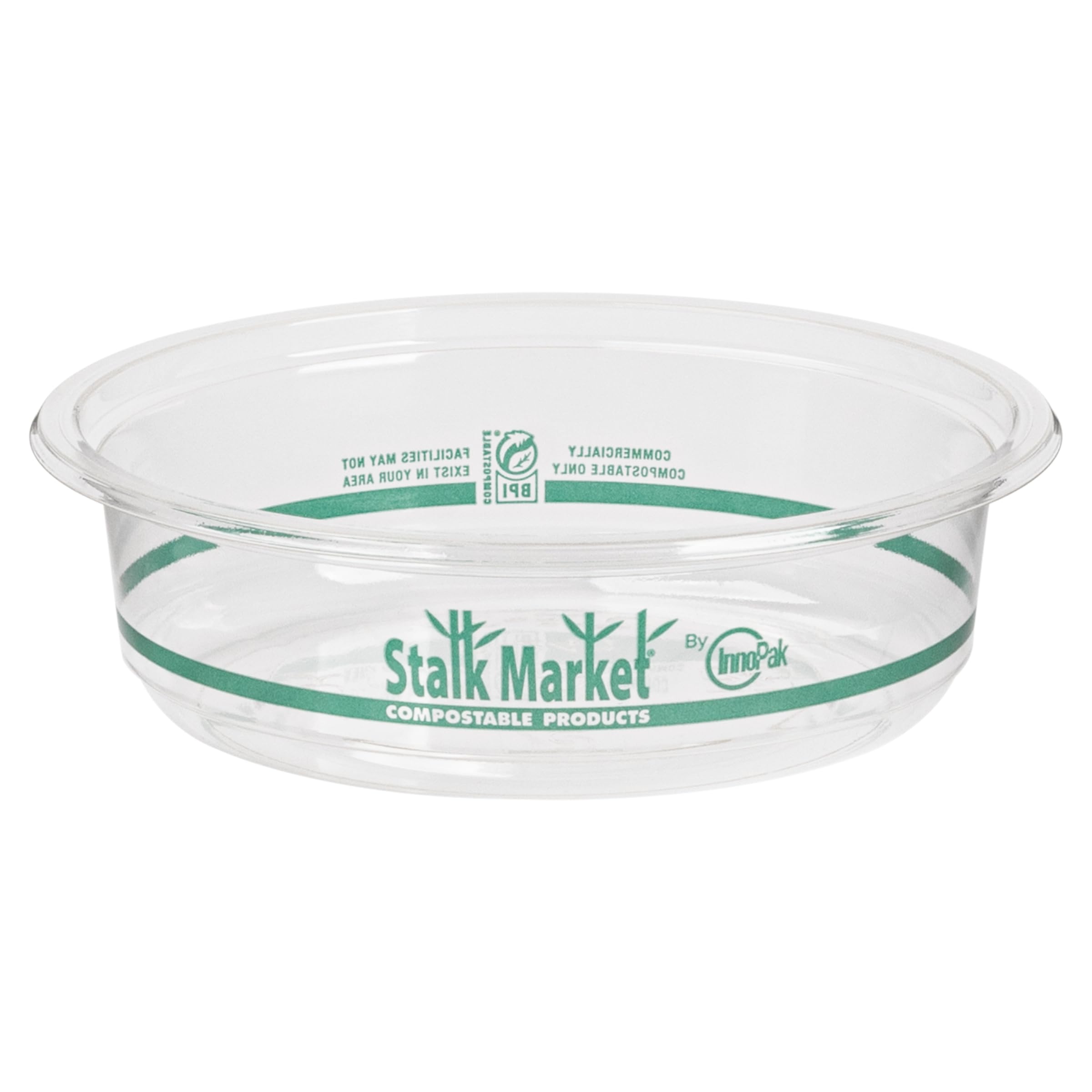 STALKMARKET Jaya 100% Compostable Clear PLA Round Deli Containers & Lids