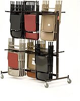 National Public Seating Folding Chair Dolly For 84 Chairs, 70inH x 67inW x 33-1/4inD, Brown