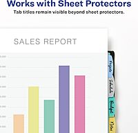 Avery Write & Erase Pocket Plastic Dividers for 3 Ring Binders, 8-Tab Sets, Multicolor, Tabs Viewable Beyond Sheet Protectors, 1 Set (16177) Multicolor One Size 1 pack