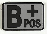VOODOO TACTICAL Blood Type Rubber Patch with Velcro Backing