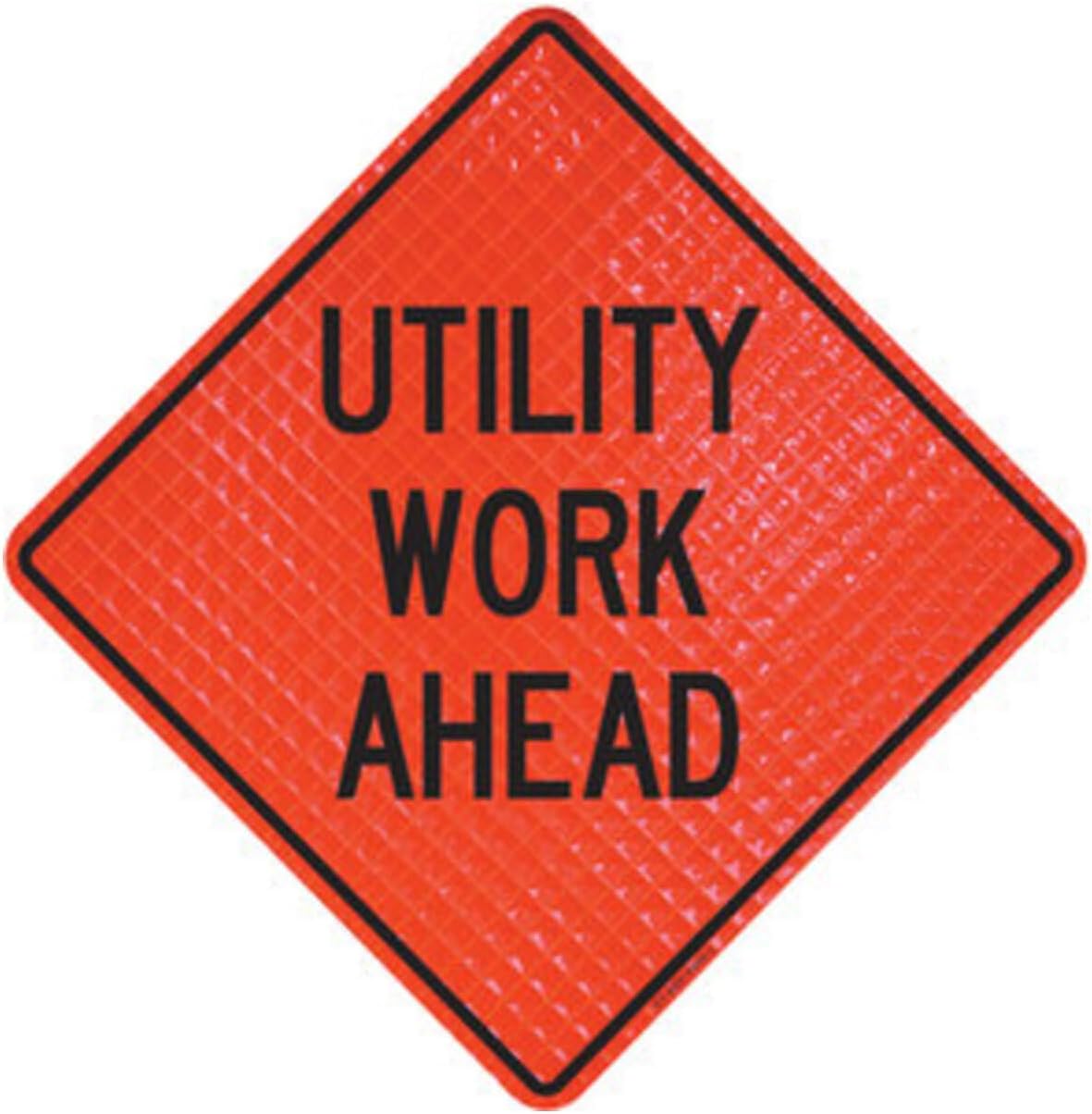 Roll-Up Sign-48" Superbright-Utility Work Ahead