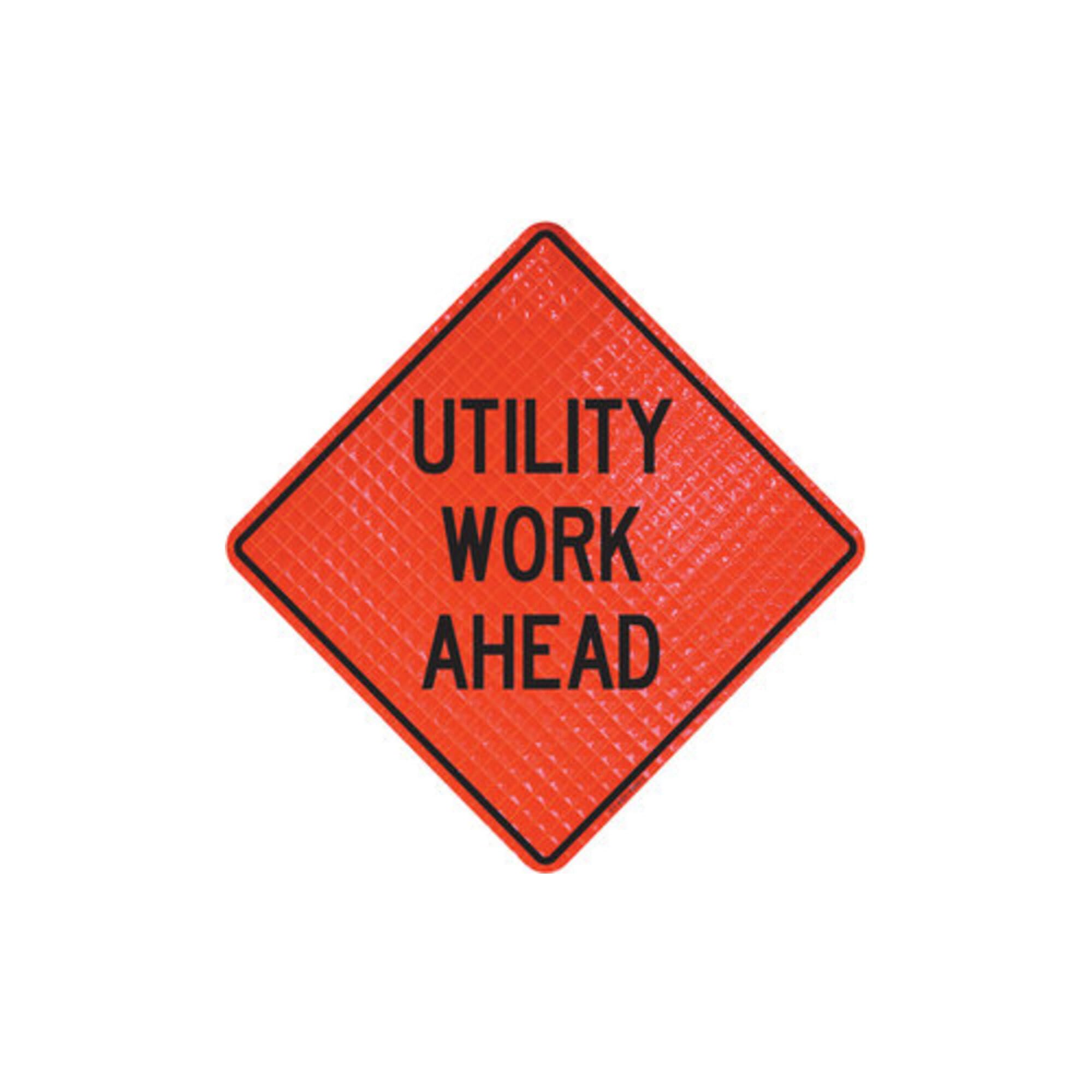 Roll-Up Sign-48" Superbright-Utility Work Ahead
