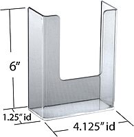 Azar Displays Single Trifold Wall-Mount Modular Brochure Holders, 7-3/4inH x 4-3/4inW x 1-1/2inD, Clear, Pack Of 10 Holders