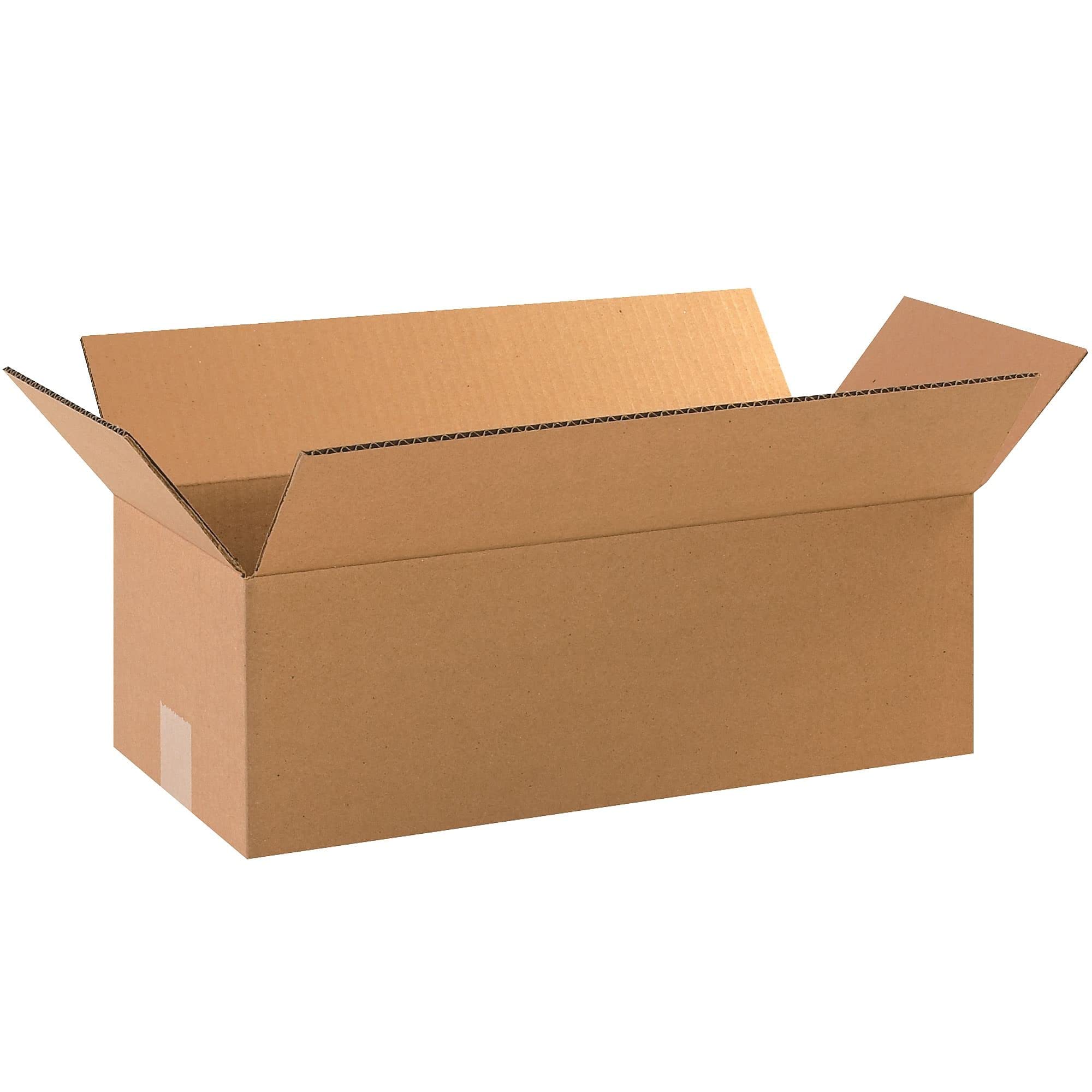 Partners Brand Corrugated Boxes, 18-Inch x 8-Inch x 4-Inch, Kraft, 25/Bundle (1884)