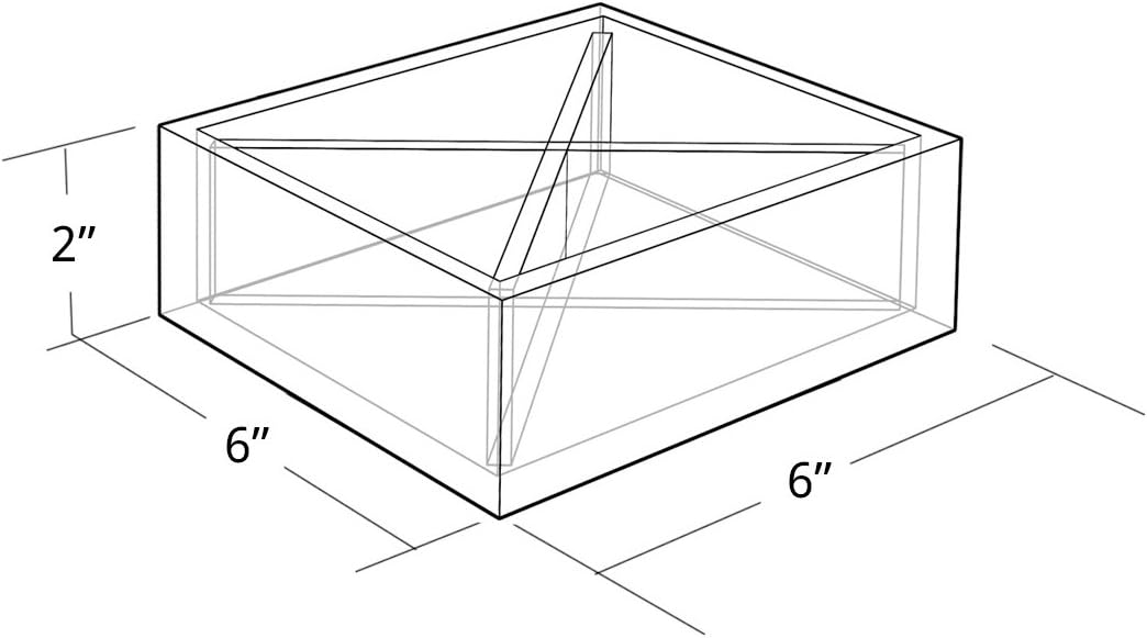 Azar Displays 556350 Square Tray 4 Compartment Desk Organizer, 6" Pack of 2
