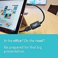 C2G Mini Display Port Adapter, Display Port to HDMI, Male to Female, Black, 8 inches, Cables to Go 54313