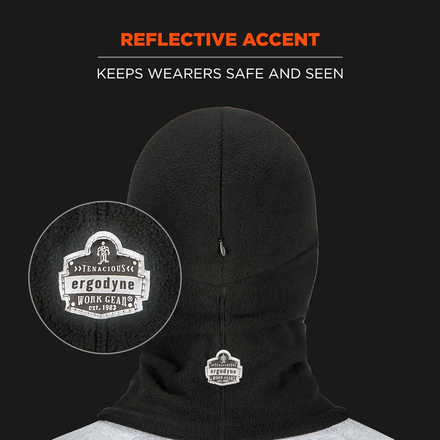 ERGODYNE N-Ferno 6893Z Zippered Balaclava Face Mask