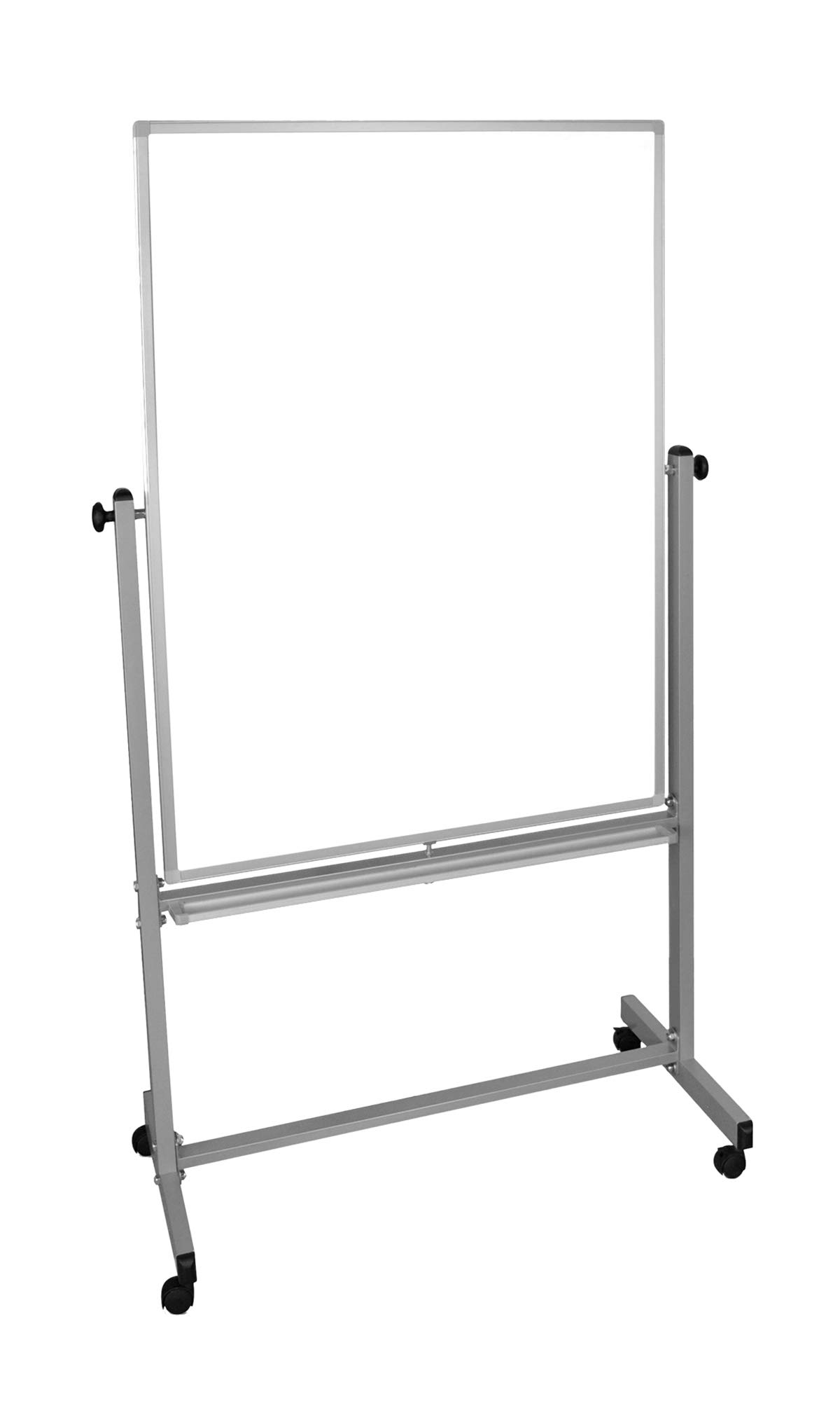Luxor MB3648WW Mobile Double-Sided Magnetic Dry-Erase Whiteboard, 36"W x 48"H with Aluminum Frame & Stand