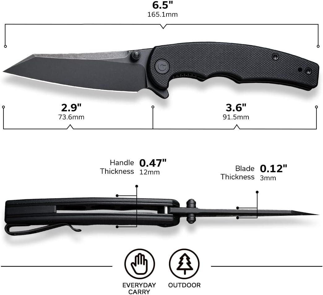 CIVIVI P87 Folder EDC Knife 2.9-in Nitro-V Reverse Tanto