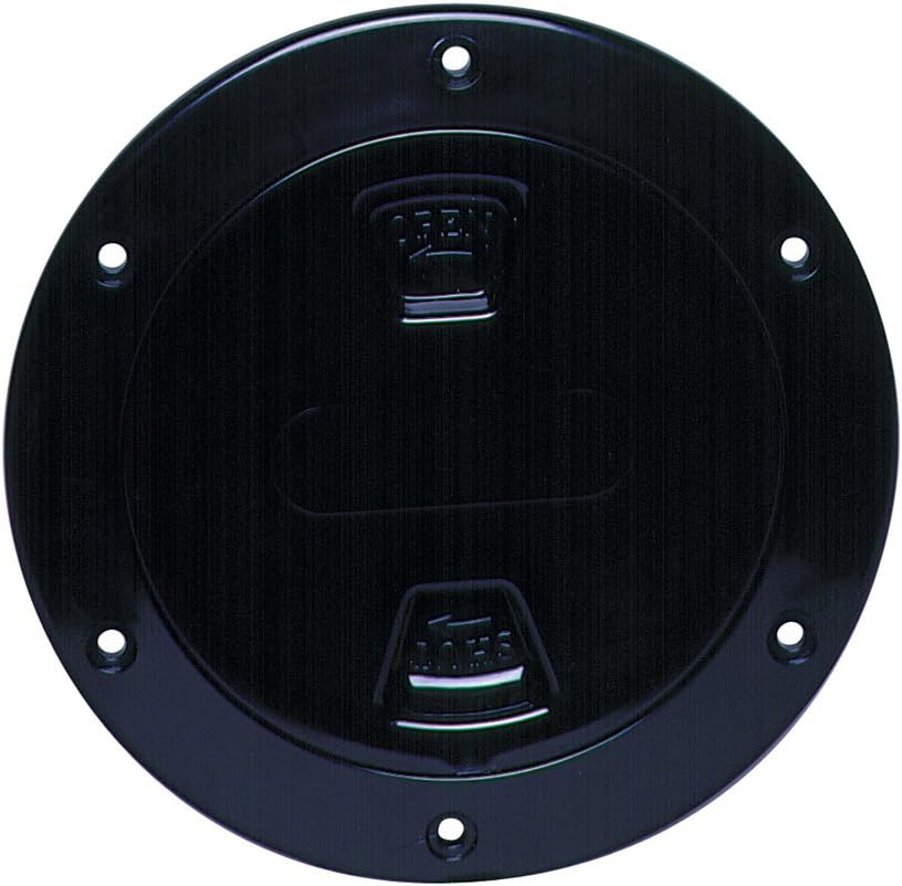 Beckson 4" Smooth Center Screw-Out Deck Plate - Black