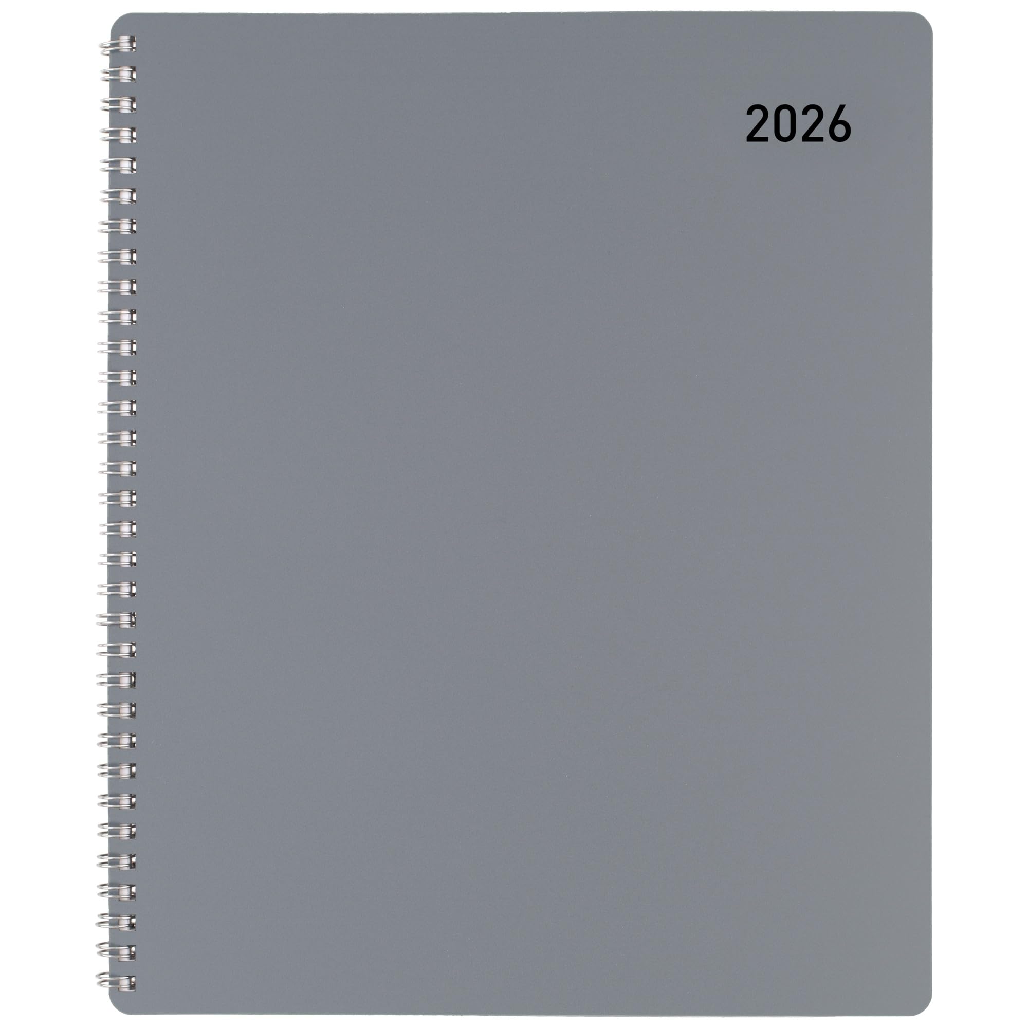 Office Depot Brand Weekly Monthly Appointment Book, 8 1/2" x 11", Silver, January 2026 to December 2026, OD71053026