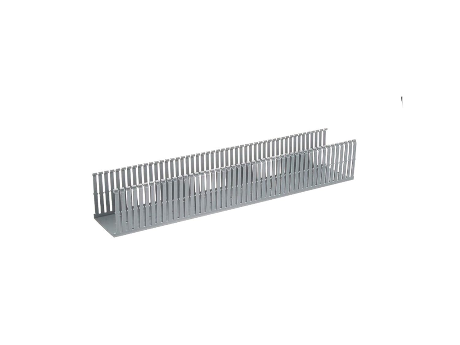 PANDUIT Type F Narrow Slotted PVC Wiring Duct, Light Gray