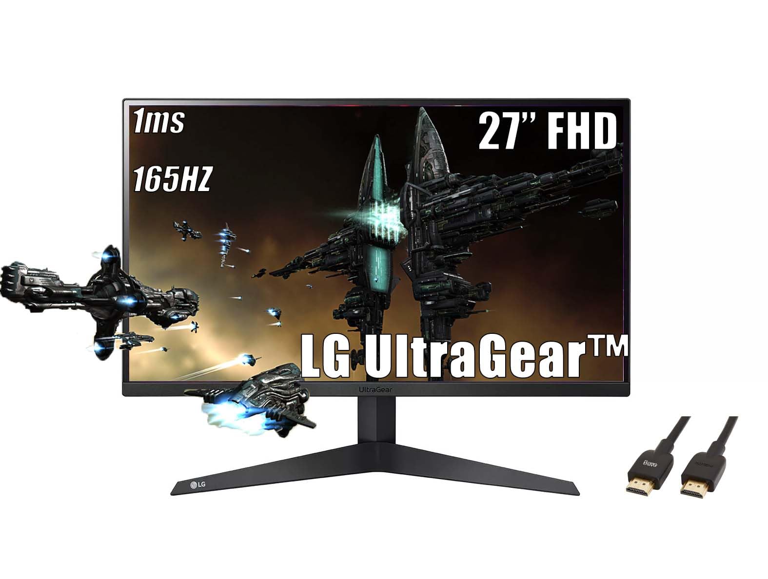 LG 27 inch Ultragear Gaming Monitor, FHD (1920 x 1080) Display, 165Hz, 1ms, AMD FreeSync Premium, Black Stabilizer